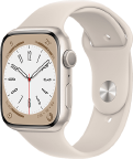 Apple Watch Series 8 MNP23BS-A 45mm Aluminium Starlight Sport Band Starlight (Regular) (194253149422) - EU Spec