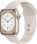 Apple Watch Series 8 MNP63BS-A 41mm Aluminium Starlight Sport Band Starlight (Regular) (194253150534) - EU Spec