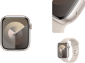 Apple Watch Series 9 GPS MR973 45mm Starlight Aluminium Case with Starlight Sport Band (M