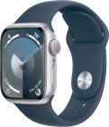 Apple Watch SE2 GPS 44mm Silver Aluminium Storm Blue Sport Band (M, Locked, Locked